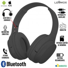 Headphone Bluetooth LEF-1023 Lehmox - Preto
